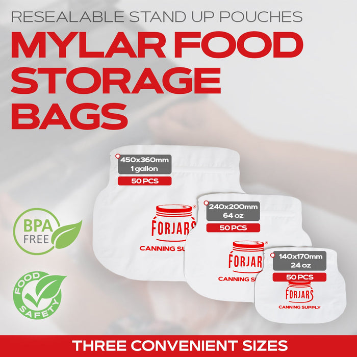 50 count 64oz Mylar Bags