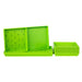 Stacked lime green microgreen growing trays. Seed sprouting and hydroponic plant starter kit for garden or indoor use.