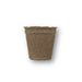Brown biodegradable seed starting pot. Eco-friendly peat pot for plant propagation and gardening.