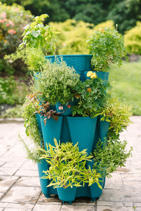 3 Tier GreenStalk Garden Original Vertical Planter - Basket Weave Texture