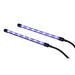 Dual flexible gooseneck purple LED grow lights for indoor plants, hydroponics, and germination.