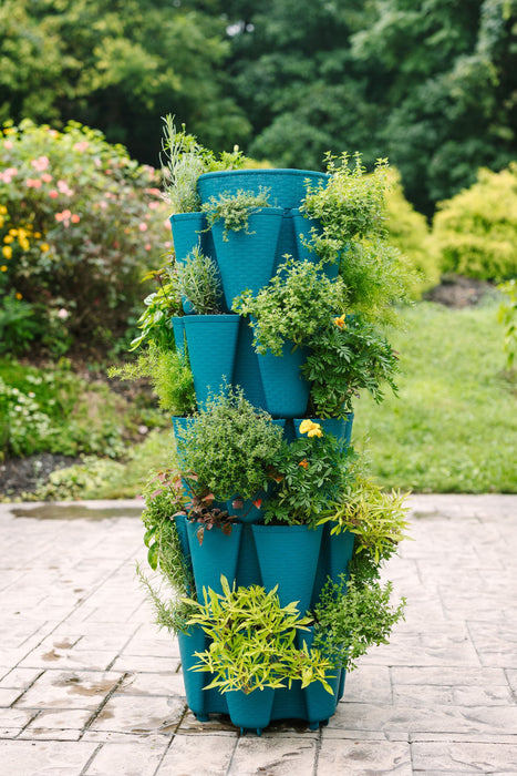 5 Tier GreenStalk Garden Original Vertical Planter - Basket Weave Texture