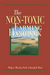 The Non-Toxic Farming Handbook cover with aerial view of diverse agricultural fields and crops. Sustainable farming guide.
