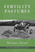 Book cover: Fertility Pastures by Newman Turner. Farmer on vintage tractor raking herbal leys for soil fertility & animal health.