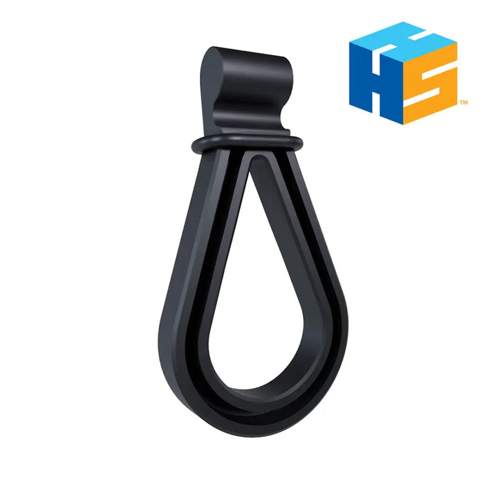 Hang It Simple Plastic Hooks, Add-on Accessories for Kits Tear Drop Rubber Hook 3pk BL