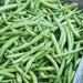 Fresh green beans in a wooden crate, vibrant and ready for harvest. Healthy garden produce for cooking.