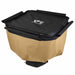 Urban Worm Bag black and tan fabric worm composter with zippered lid for home vermicomposting.