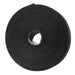 Black reusable hook and loop fastener tape roll for cable management.