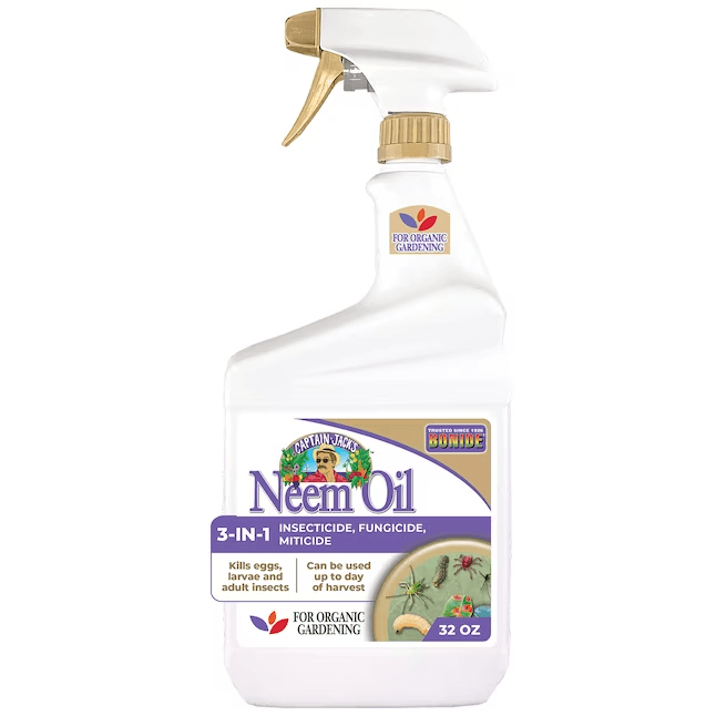 Captain Jack's Bonide Neem Oil 3-in-1 organic insecticide, fungicide, miticide spray for pest control, 32 oz.