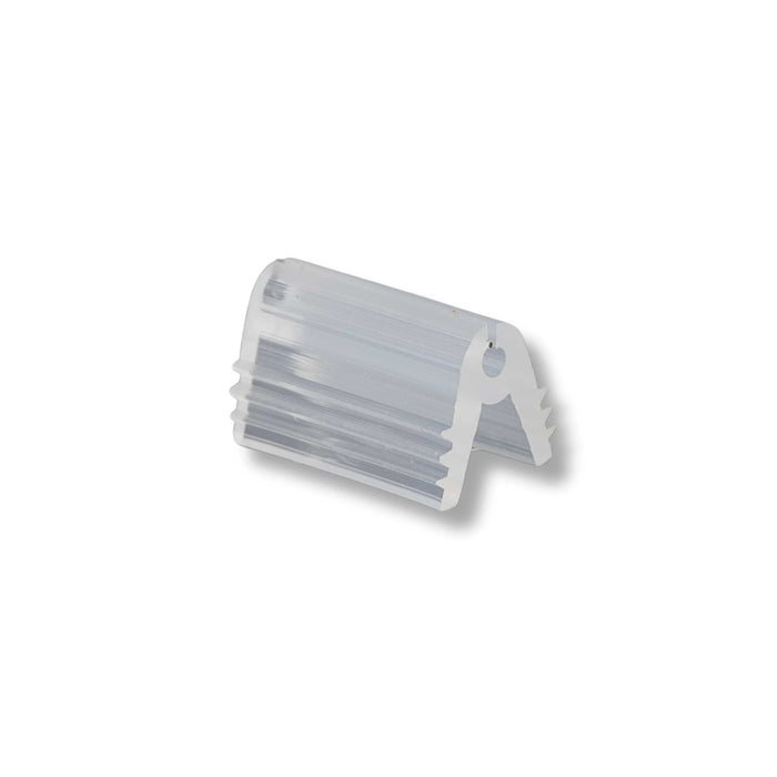 Clear U-shaped LED channel, translucent plastic profile, LED strip light diffuser.
