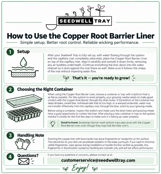 Copper Root Barrier Liner