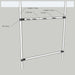Rail clamp diagram: 1-3/8 pole, upright/hoop, 1/4 bolt connections for structural frame assembly.
