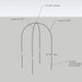 3/4" EMT hoop frame diagram, 4' sections with connector & splice. Customizable length for greenhouse or project.