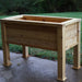 Cedar raised garden bed on legs. Elevated wooden planter box for outdoor patio gardening, herbs, and flowers.