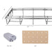 Hoop house frame (4'x12'), grey tarp (10'x18'), and 6 Bootstrap Farmer propagation trays for gardening.