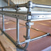 Modular metal frame using Kee Klamp pipe fittings and aluminum T-slot extrusions. Custom industrial structure or workbench.