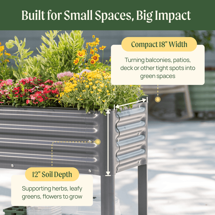 Elevated Garden Bed - Slim Series 1.5' x 5.5'