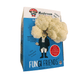 Fungi Friends Lion's Mane mushroom growing kit with fluffy white Lion's Mane mushrooms emerging from the blue box.