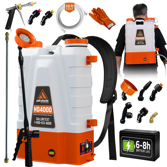 Petratools HD4000 Battery Powered Backpack Sprayer