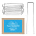 Super Geotextile 6-inch landscape staples for weed barrier fabric, 1000-pack U-shaped metal pins.