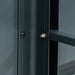 Dark grey metal structure with black screw and silver hex bolt fastening detail.