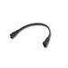 Black IEC C7 male to C8 female power adapter cable, 2-pin figure 8 connector cord.