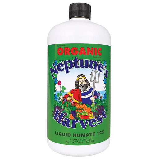 Neptune's Harvest Organic Liquid Humate 12% plant food, 1 Quart. Boosts soil health and vigorous growth.
