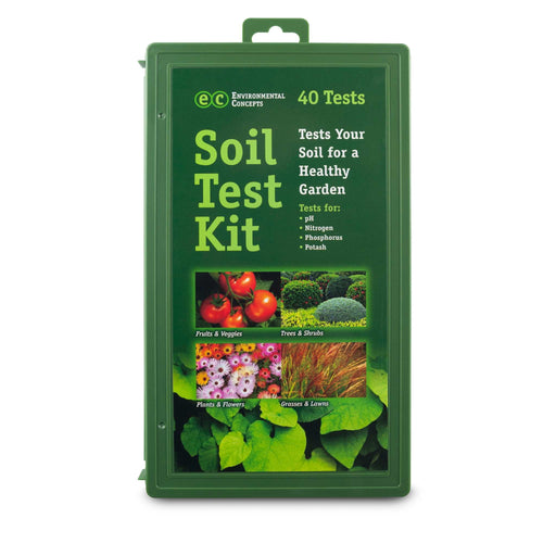 Environmental Concepts Soil Test Kit, 40 tests. Measure pH, N, P, K for healthy garden soil, fruits, veggies, flowers, lawns.