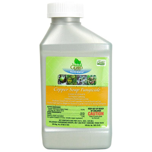 Natural Guard ferti-lome Copper Soap Fungicide concentrate. OMRI Listed organic plant disease control for gardening.