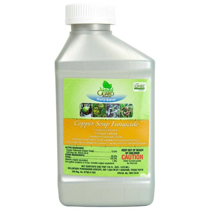 Natural Guard ferti-lome Copper Soap Fungicide concentrate. OMRI Listed organic plant disease control for gardening.