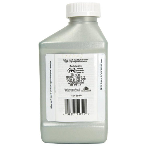Natural Guard ferti-lome Copper Soap Fungicide Concentrate bottle. Plant disease and fungus control.
