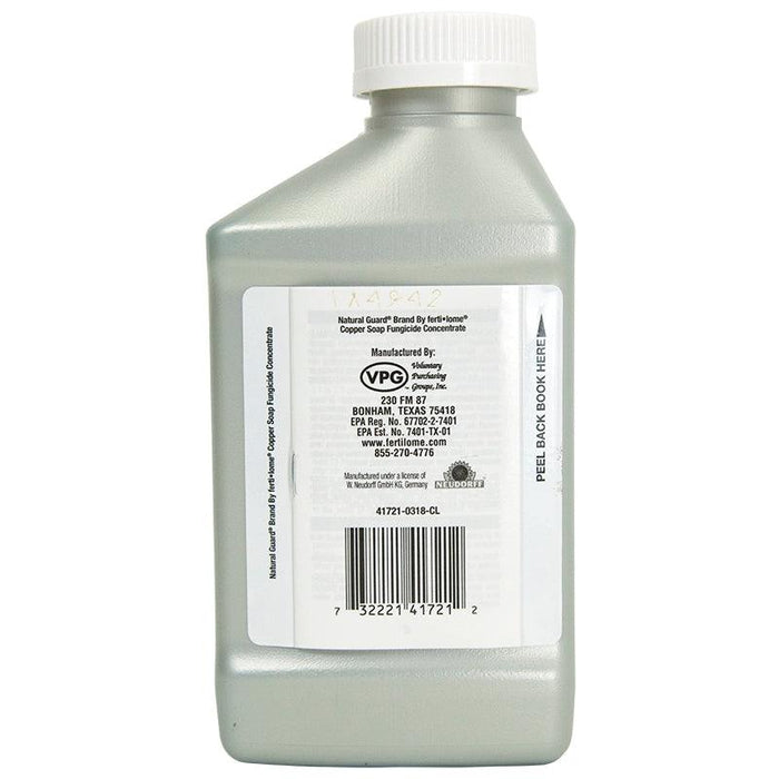 Natural Guard ferti-lome Copper Soap Fungicide Concentrate bottle. Plant disease and fungus control.