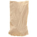 Light beige textured fabric swatch, soft crinkled material with irregular edges, neutral textile.