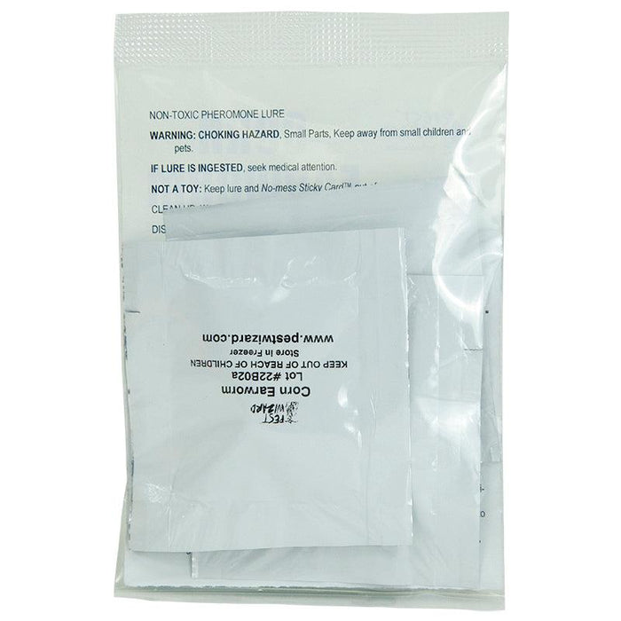 Corn earworm non-toxic pheromone lure by Pest Wizard. Pest control attractant for insect traps.