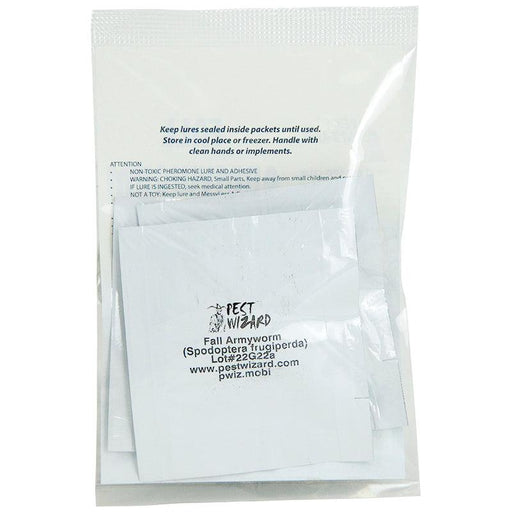 Pest Wizard Fall Armyworm (Spodoptera frugiperda) pheromone lure packets.