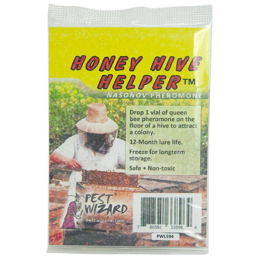 Pest Wizard Honey Hive Helper Nasonov Pheromone. Queen bee lure attracts colonies to hives. Safe, non-toxic beekeeping product.