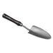 SHW Black Forest hand trowel with black wooden handle and sturdy metal blade for gardening.