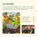 Composting food waste in a garden bin. Hand holds rich worm castings for sustainable living and healthy soil.