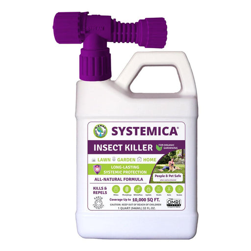 Systemica All-Natural Systemic Insect Killer for organic lawn, garden & home pest control. People & pet safe, OMRI Listed, 32 oz.