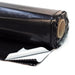 Black heavy-duty plastic sheeting roll, unrolled to show white backing. Ideal for pond liners, vapor barriers, construction.