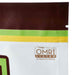 OMRI Listed certified organic packaging with brown, green, yellow, and white stripes.