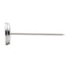 Stainless steel meat thermometer probe with round base and pointed tip. Essential for cooking and food safety.