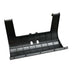 Black plastic support base, curved with grid pattern, two upright arms, and mounting holes. Durable component.