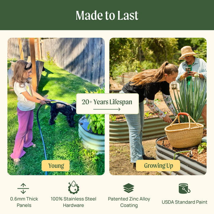 17" Tall Kids First Garden Bed 42" x 24"