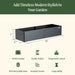Timeless modern dark grey metal raised garden bed, 83x27x17 inches, double-walled, recyclable, long-lasting.