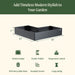L-shaped metal raised garden bed, 83x83x17 inches. Modern, double-walled, recyclable, durable for stylish garden planting.