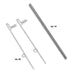 Twenty T-hook metal wires with loops and ten straight metal rods.