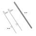 Silver metal garden stakes: 50 T-handle plant supports with loops & 25 plain steel rods.