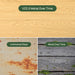 VZ2.0 metal durability: pristine wood texture (top), rusted unfinished steel (bottom left), and weathered mossy wood (bottom right).