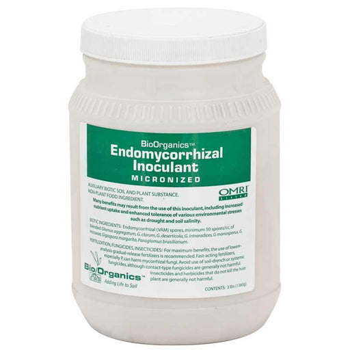 BioOrganics Micronized Endomycorrhizal Inoculant. OMRI Listed soil & plant supplement for enhanced nutrient uptake & stress.